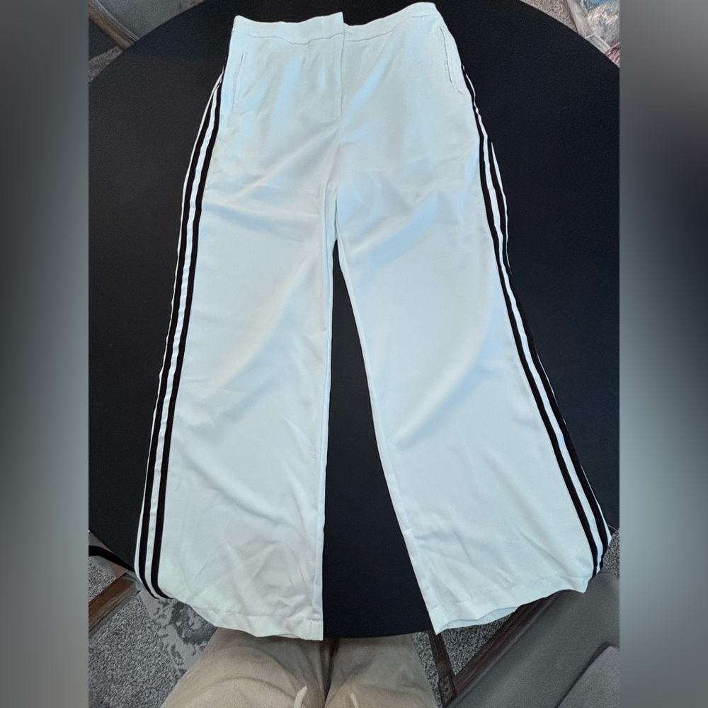 White Pants with Black Stripes